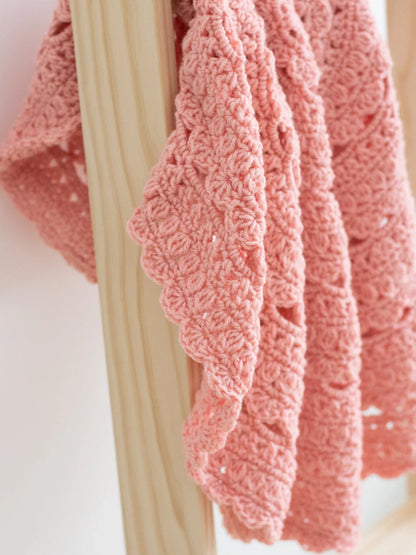 Lacy Shell Design Blanket Crochet Pattern