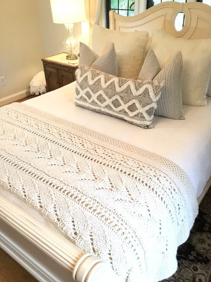 Lace Throw Afghan Crochet Pattern