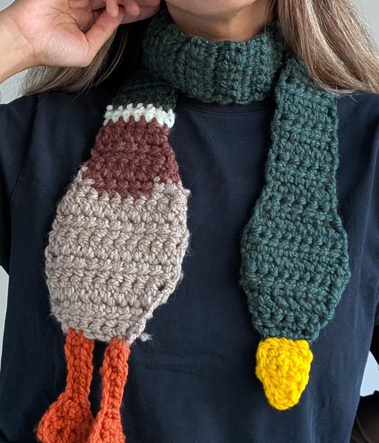 Mallard Duck Scarf Crochet Pattern