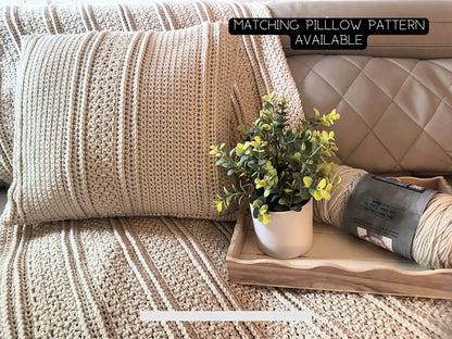Textured Blanket Crochet Pattern