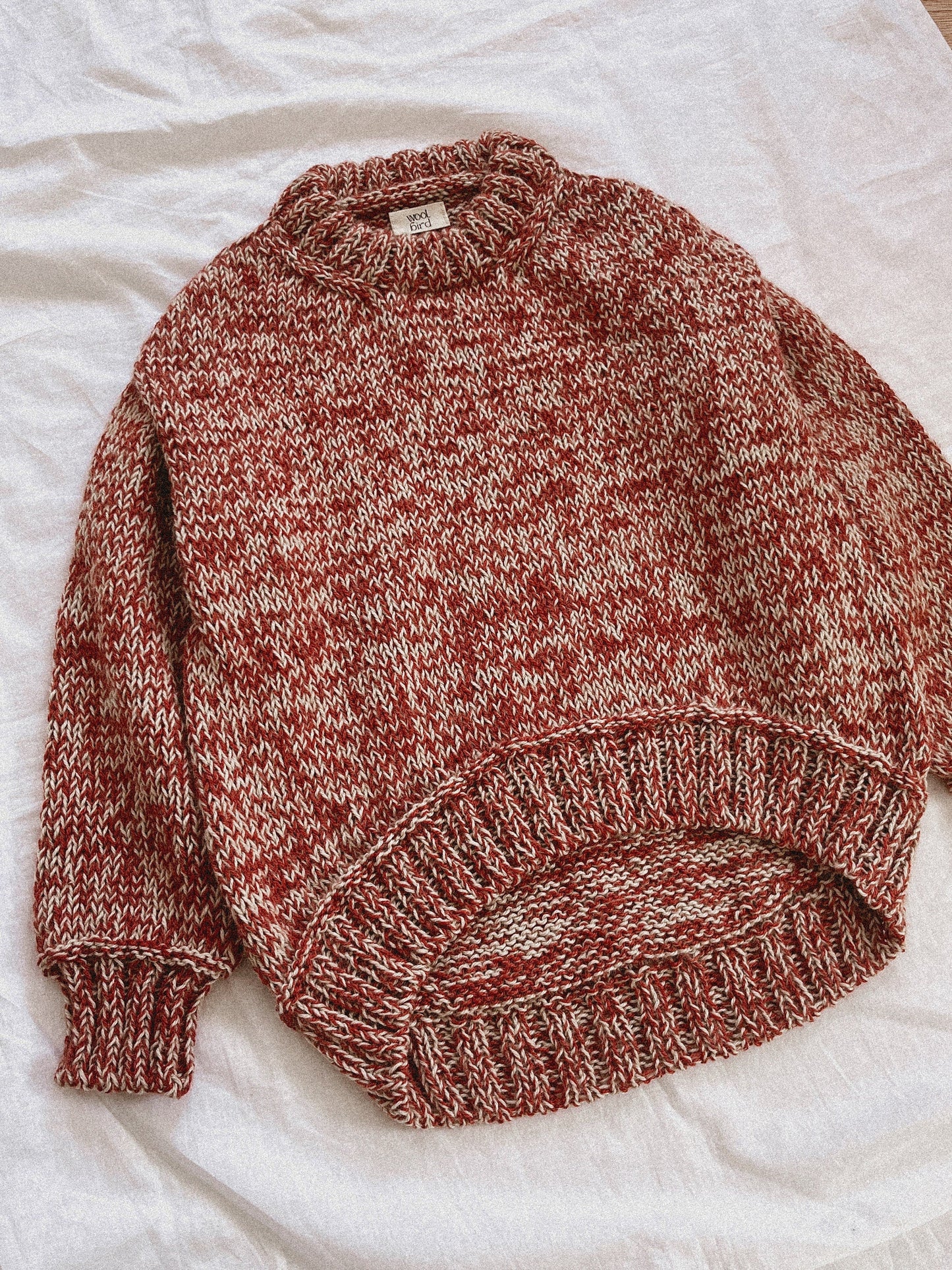 Oversized Crew Neck Pullover Knitting Pattern