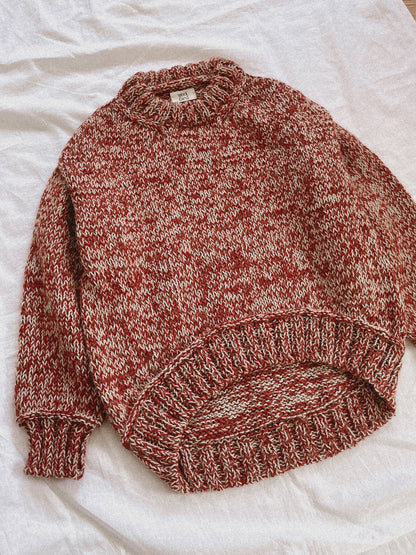 Oversized Crew Neck Pullover Knitting Pattern