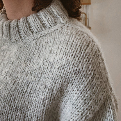 Oversized Crew Neck Pullover Knitting Pattern