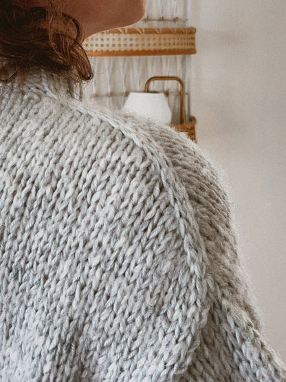 Oversized Crew Neck Pullover Knitting Pattern