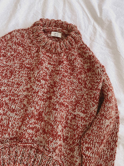Oversized Crew Neck Pullover Knitting Pattern
