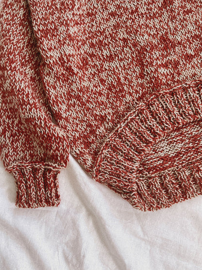 Oversized Crew Neck Pullover Knitting Pattern