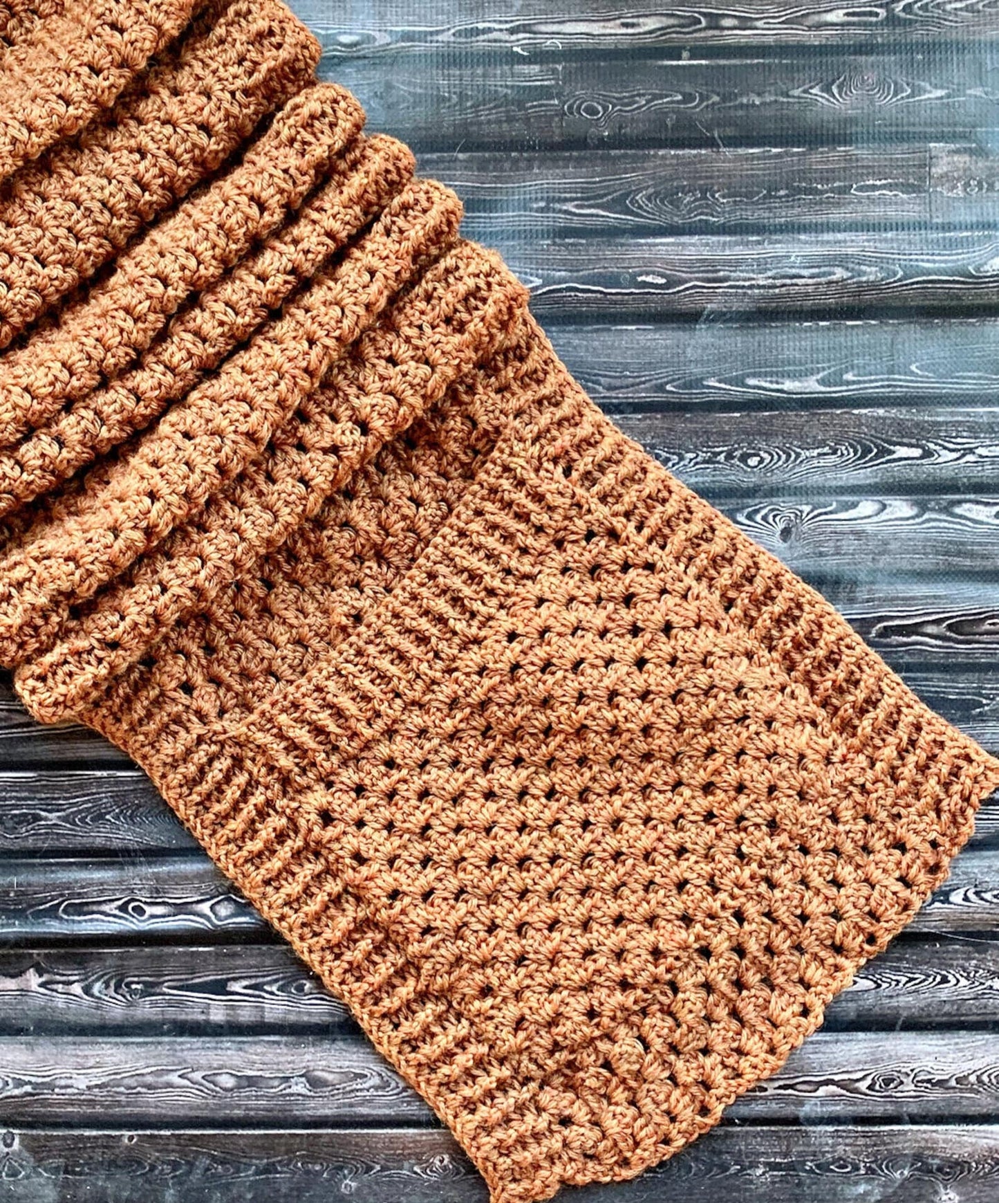 Persimmon Pocket Shawl Crochet Pattern