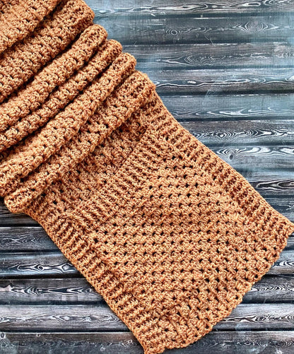 Persimmon Pocket Shawl Crochet Pattern