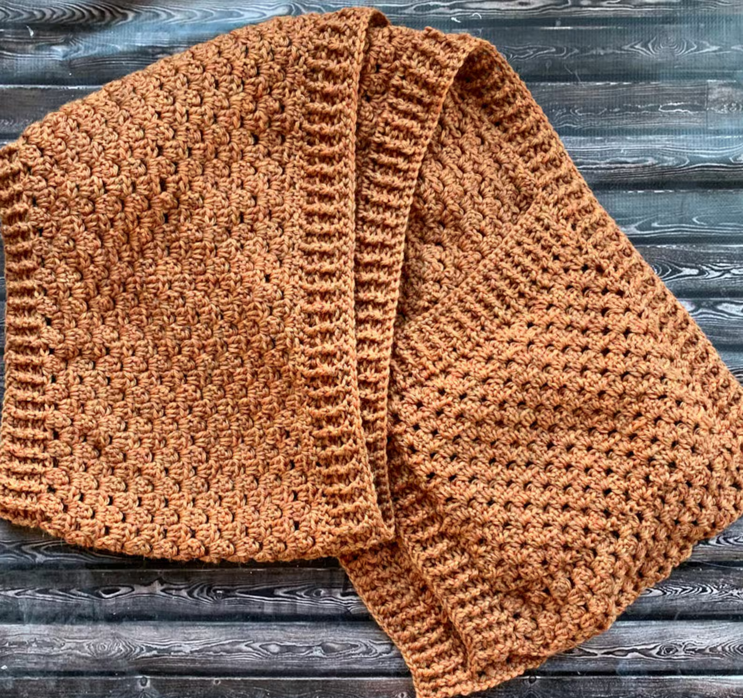 Persimmon Pocket Shawl Crochet Pattern