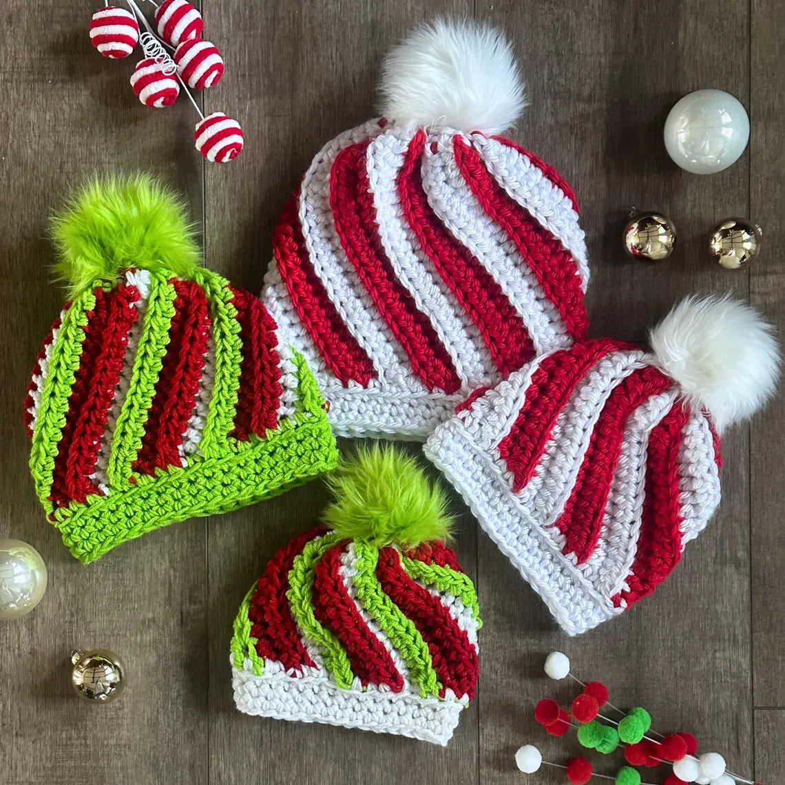 Peppermint Twist Beanie Crochet Pattern