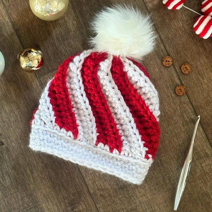 Peppermint Twist Beanie Crochet Pattern