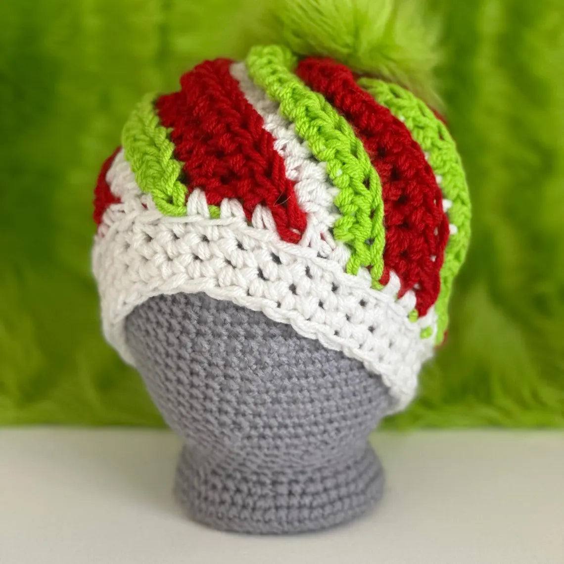 Peppermint Twist Beanie Crochet Pattern