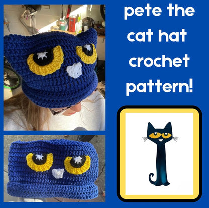 Pete The Cat Hat Crochet Pattern