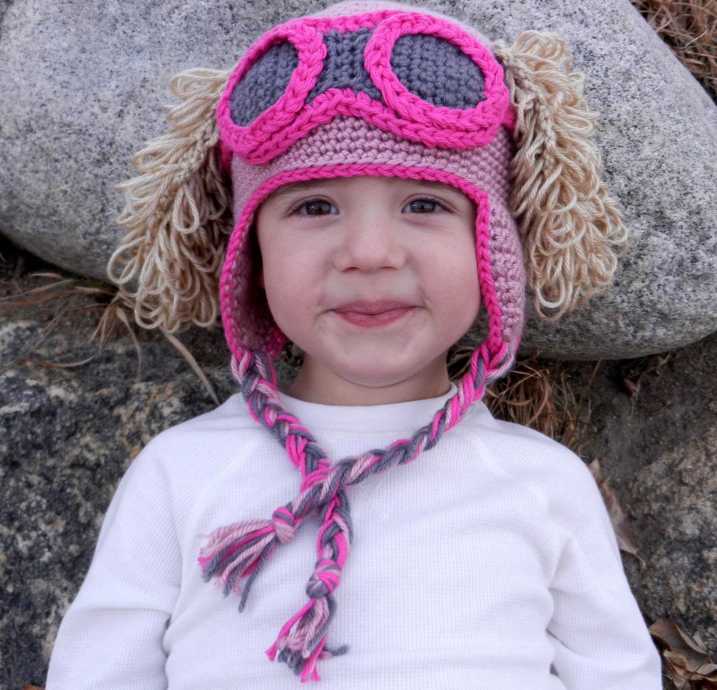 Pink Aviator Puppy Crochet Hat Pattern