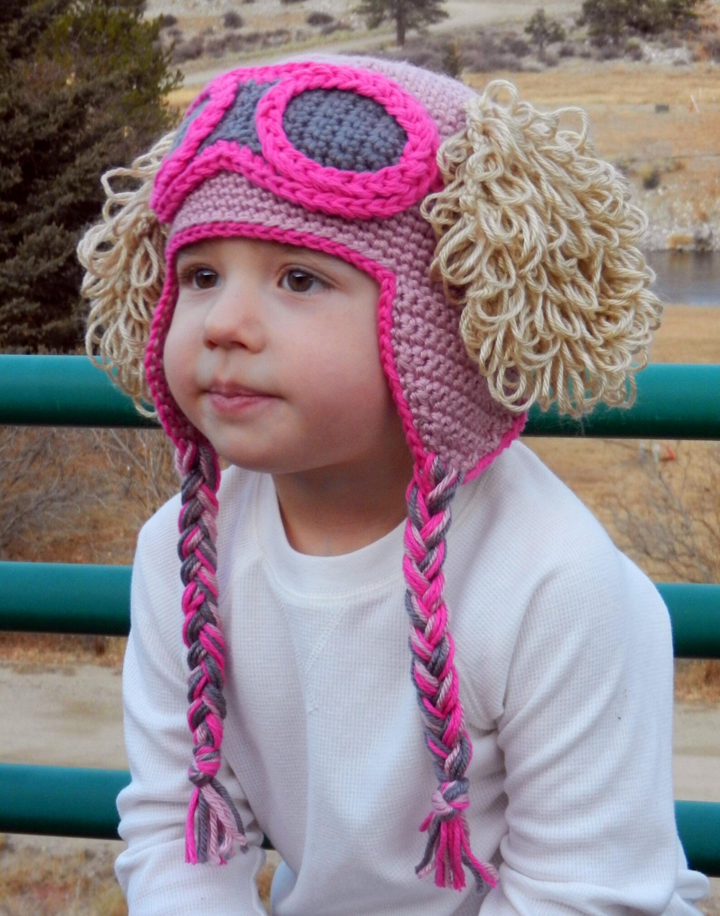 Pink Aviator Puppy Crochet Hat Pattern
