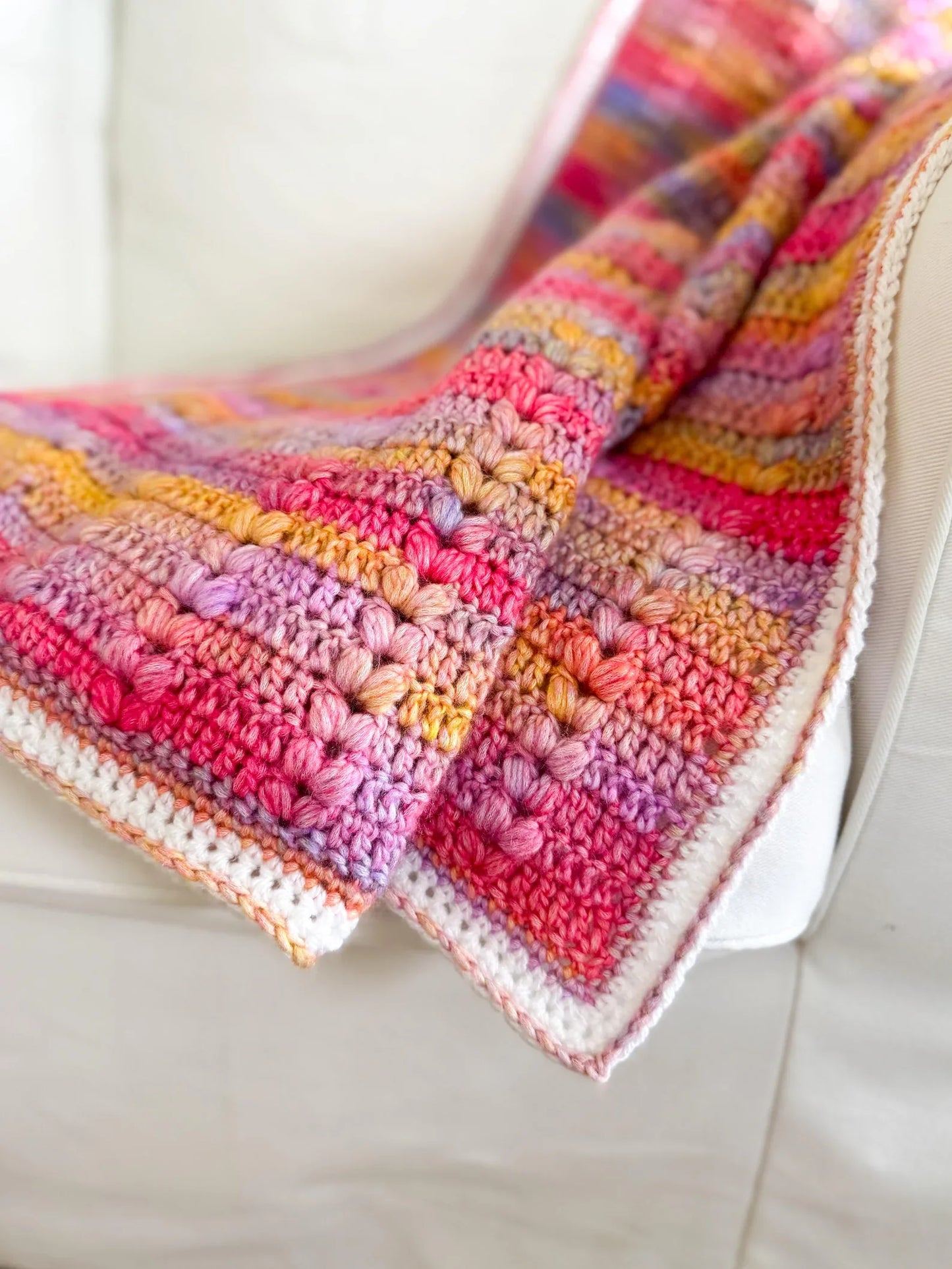 Puff Stitch Blanket Crochet Pattern