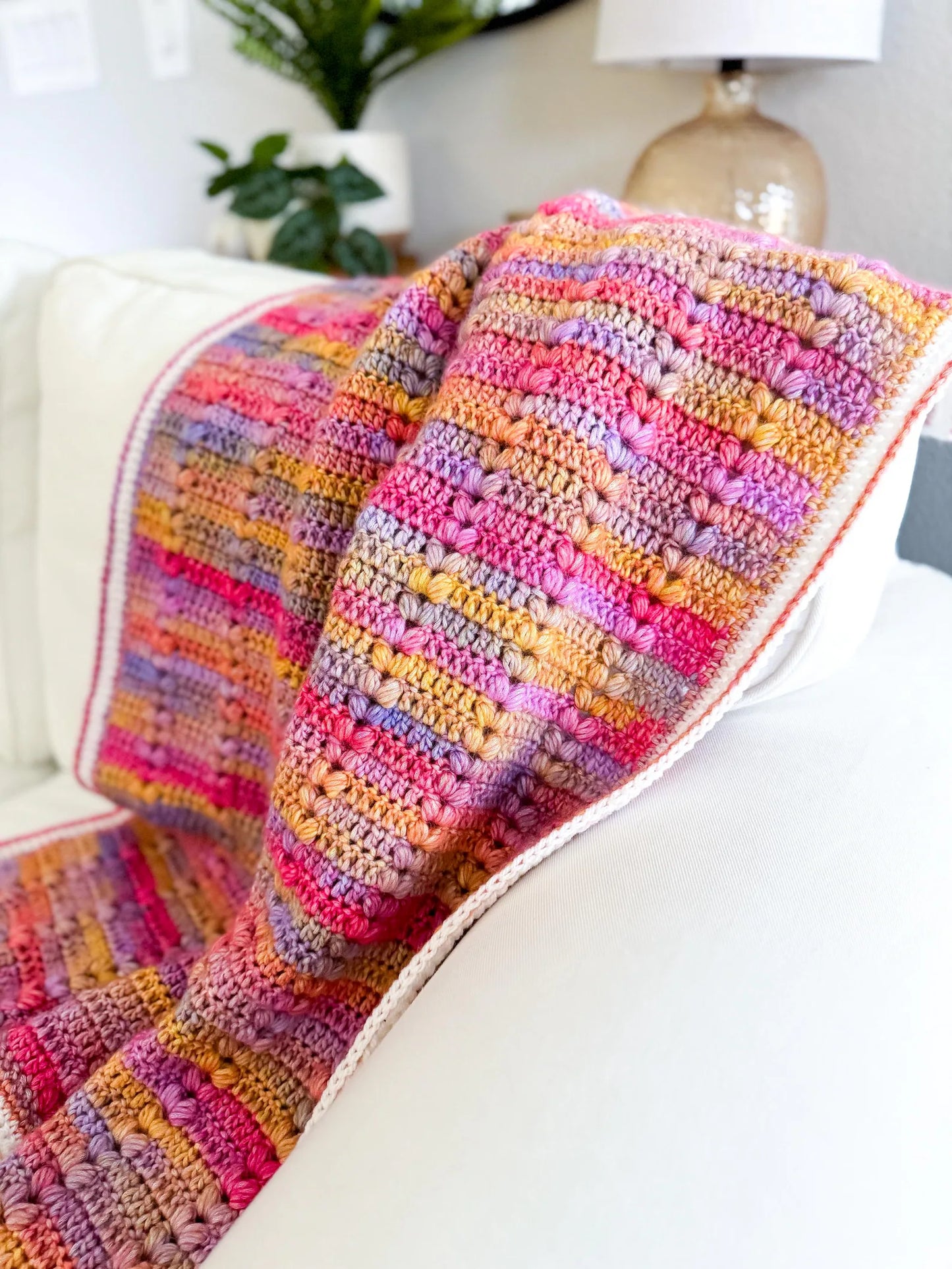 Puff Stitch Blanket Crochet Pattern