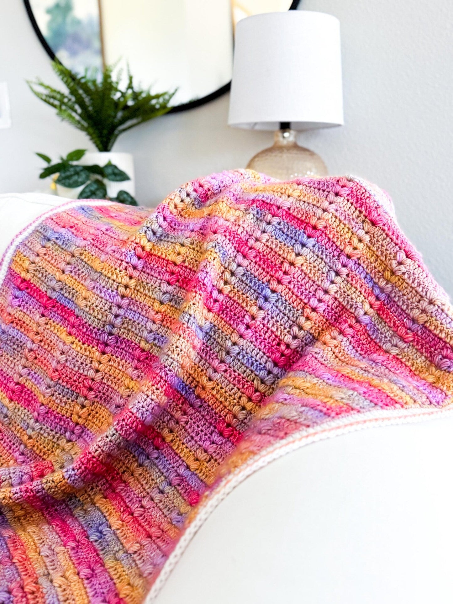 Puff Stitch Blanket Crochet Pattern