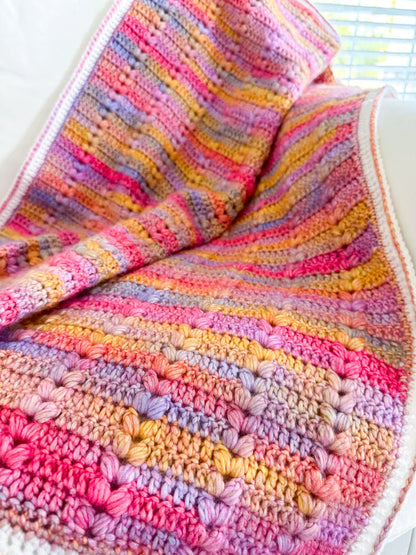 Puff Stitch Blanket Crochet Pattern