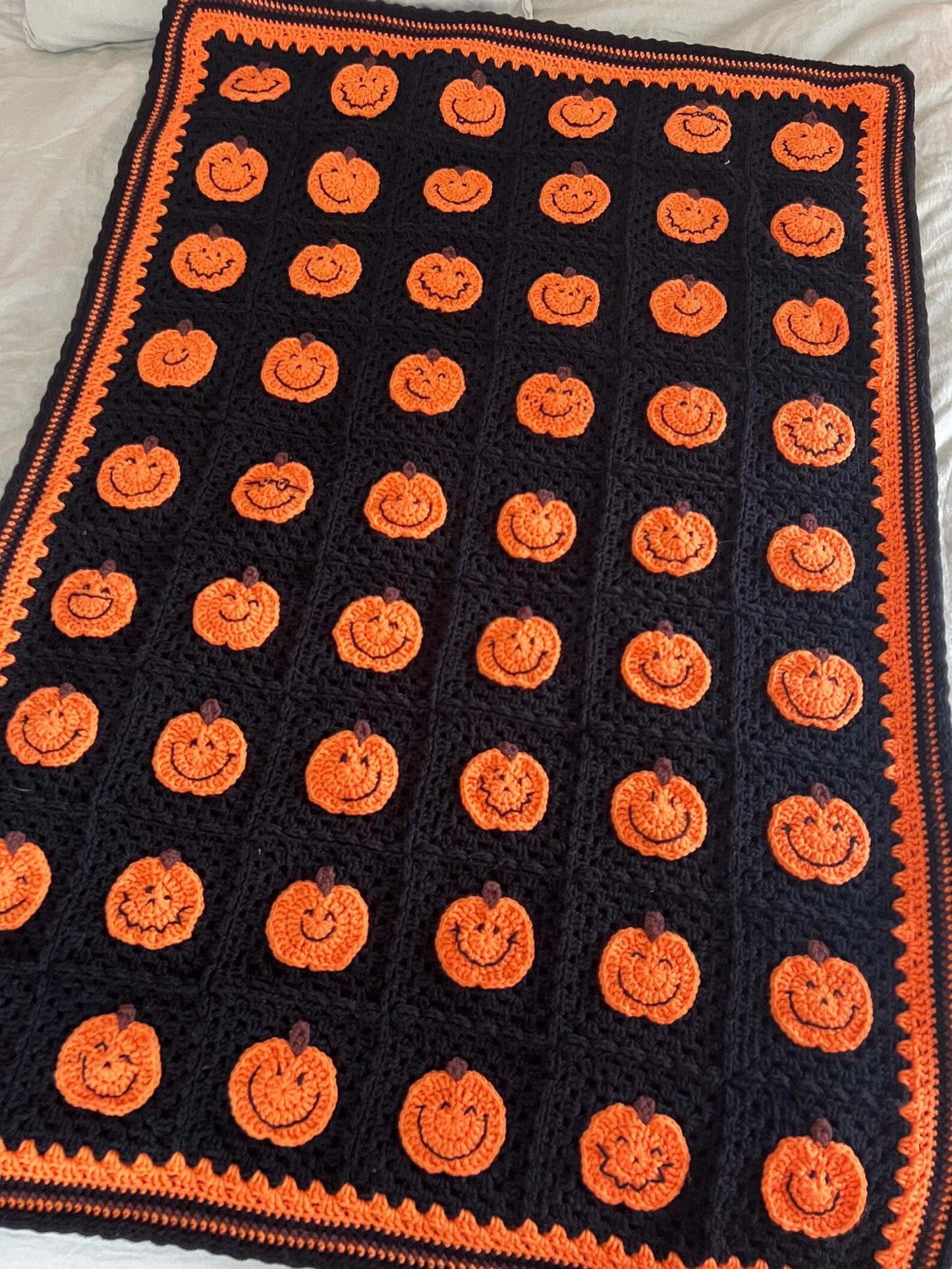 Pumpkins Afghan Crochet Pattern