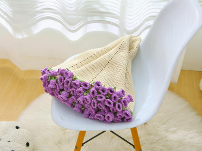 Rose Bouquet Blanket Crochet Pattern