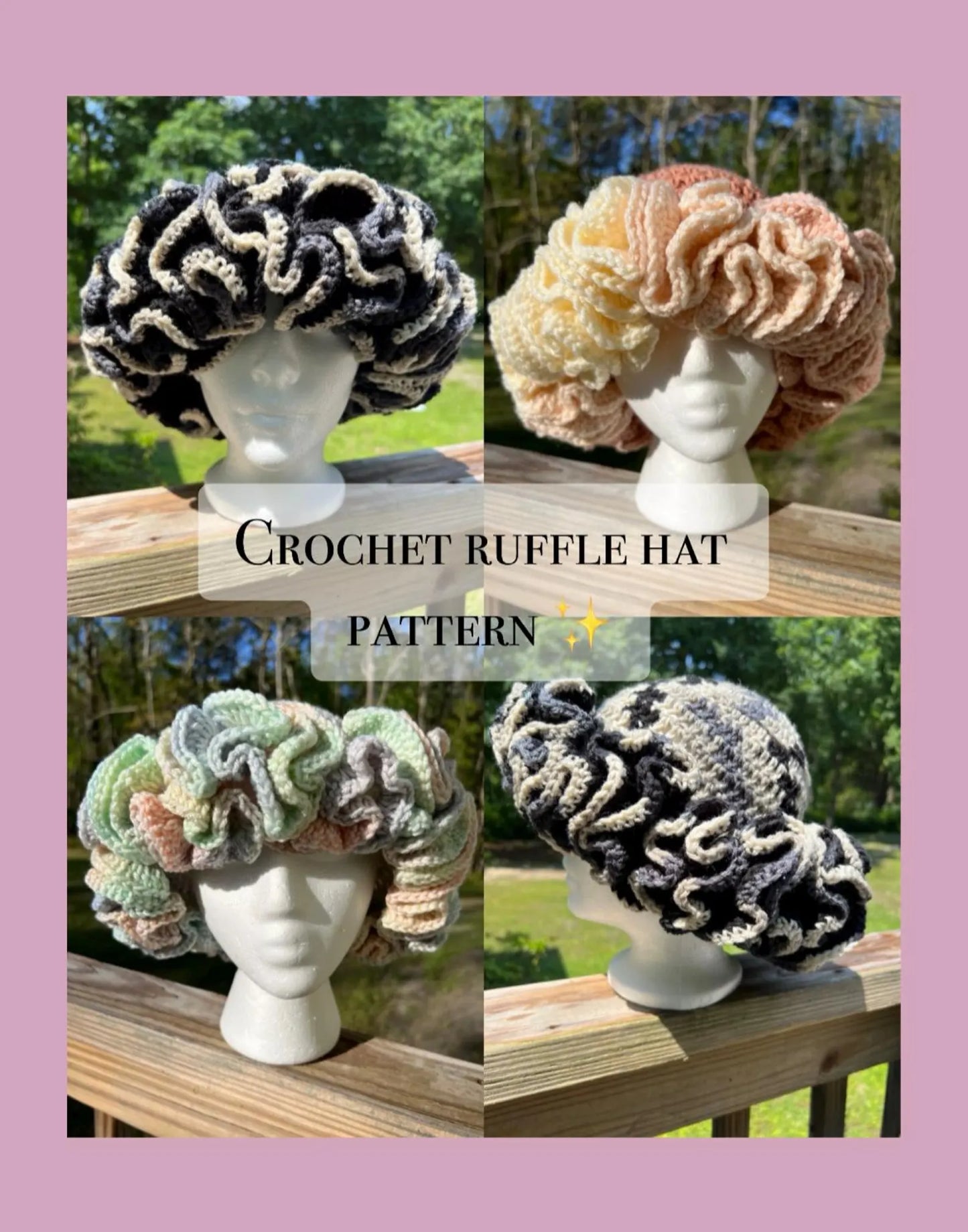 Ruffle Hat Crochet Pattern