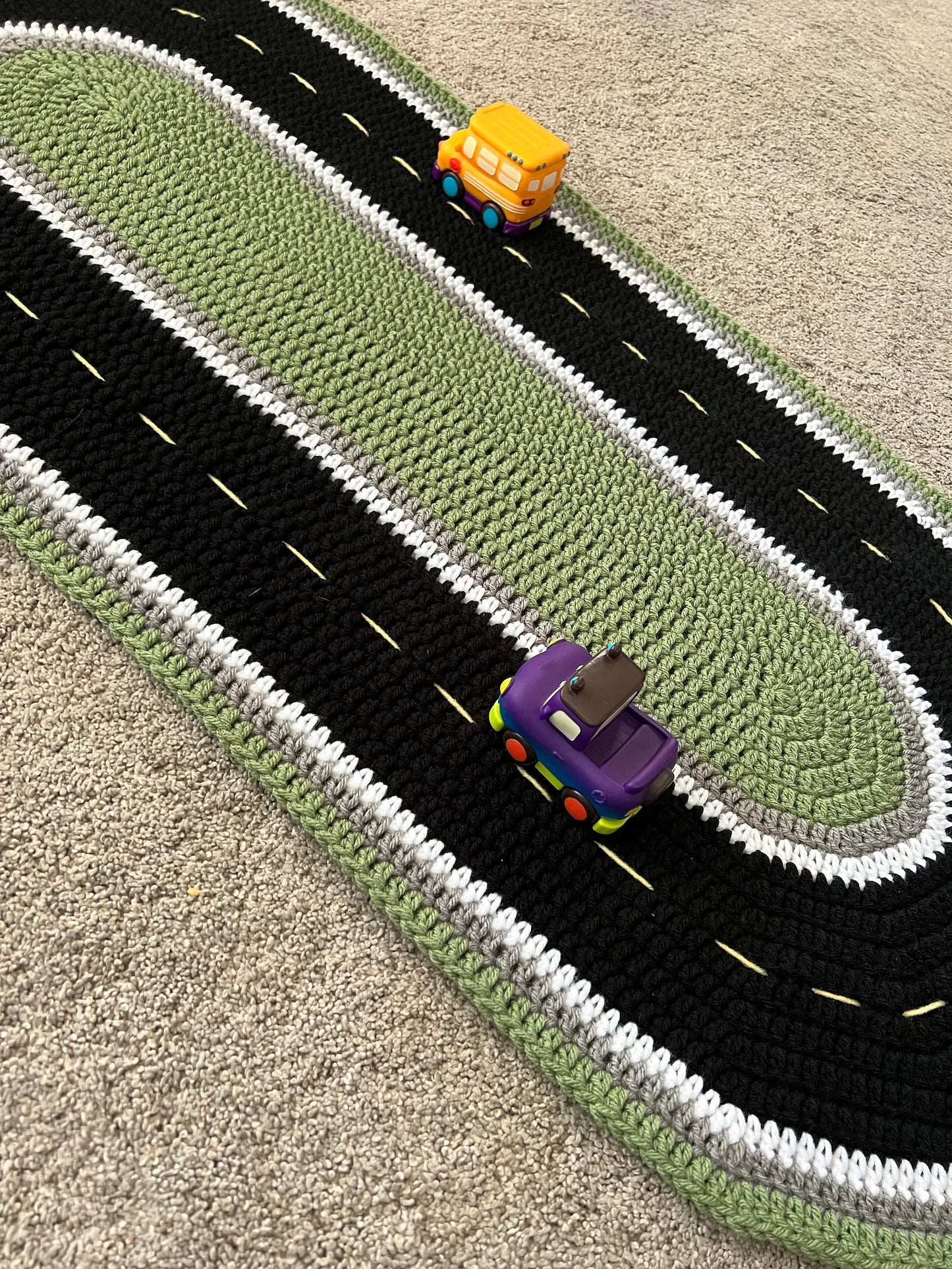 RaceTrack Play Mat Rug Crochet Pattern
