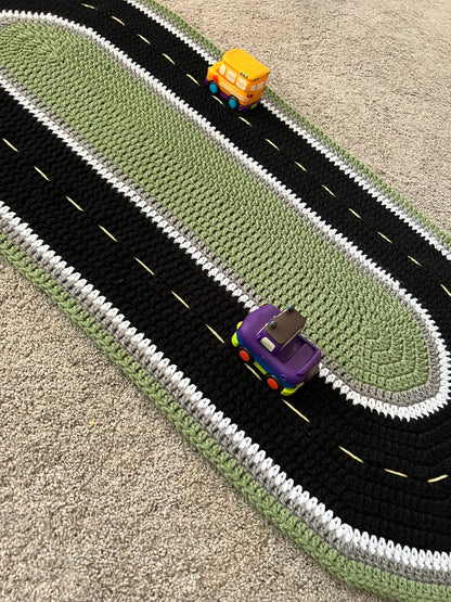 RaceTrack Play Mat Rug Crochet Pattern