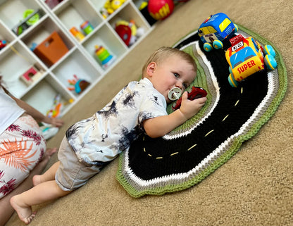 RaceTrack Play Mat Rug Crochet Pattern