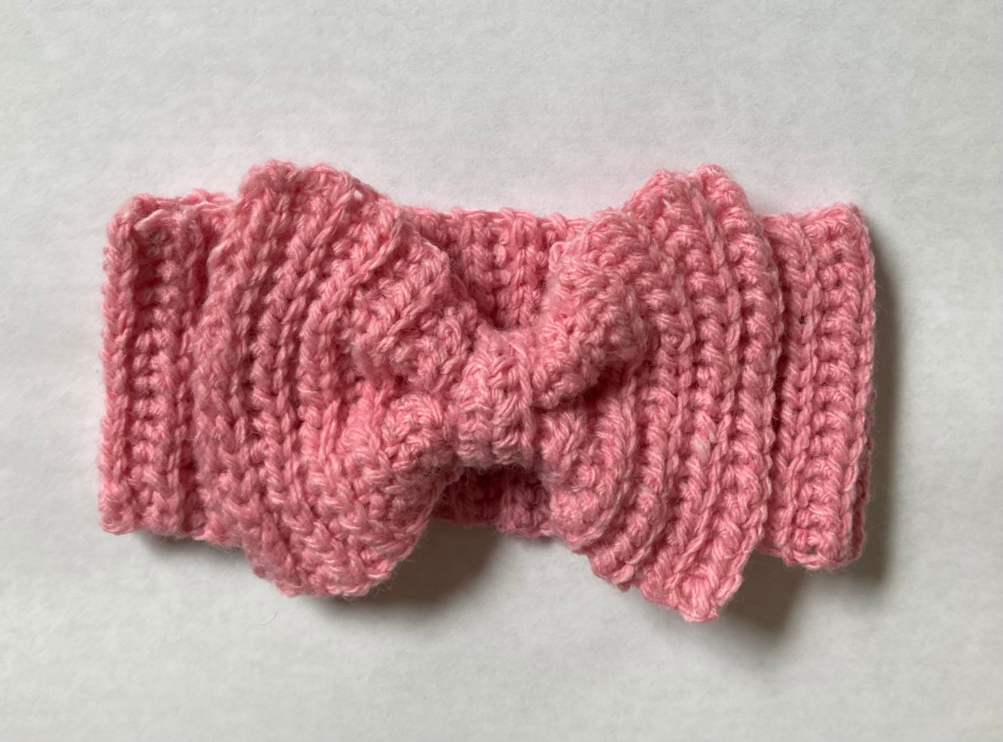 Rib Baby Bow Headwrap Crochet Pattern