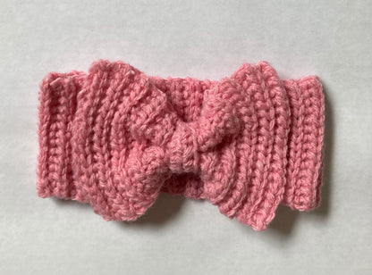 Rib Baby Bow Headwrap Crochet Pattern