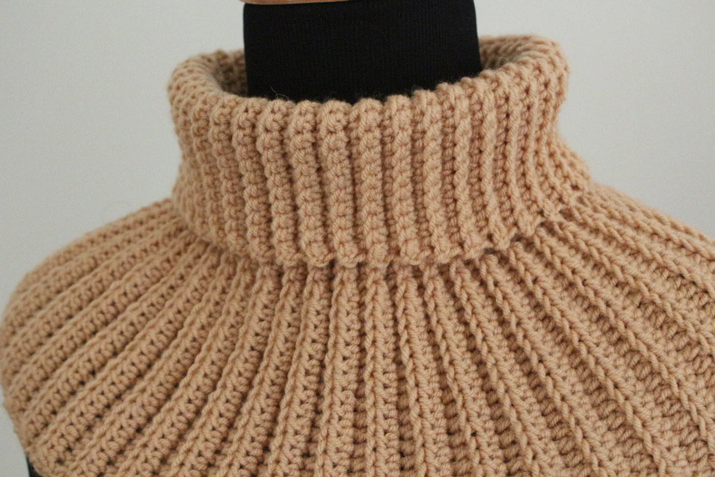 Ribbed Neck Warmer Crochet Pattern