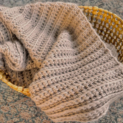 Beginner-Friendly Ribbed Throw Crochet Pattern