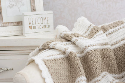 Striped Afghan Blanket Crochet Pattern