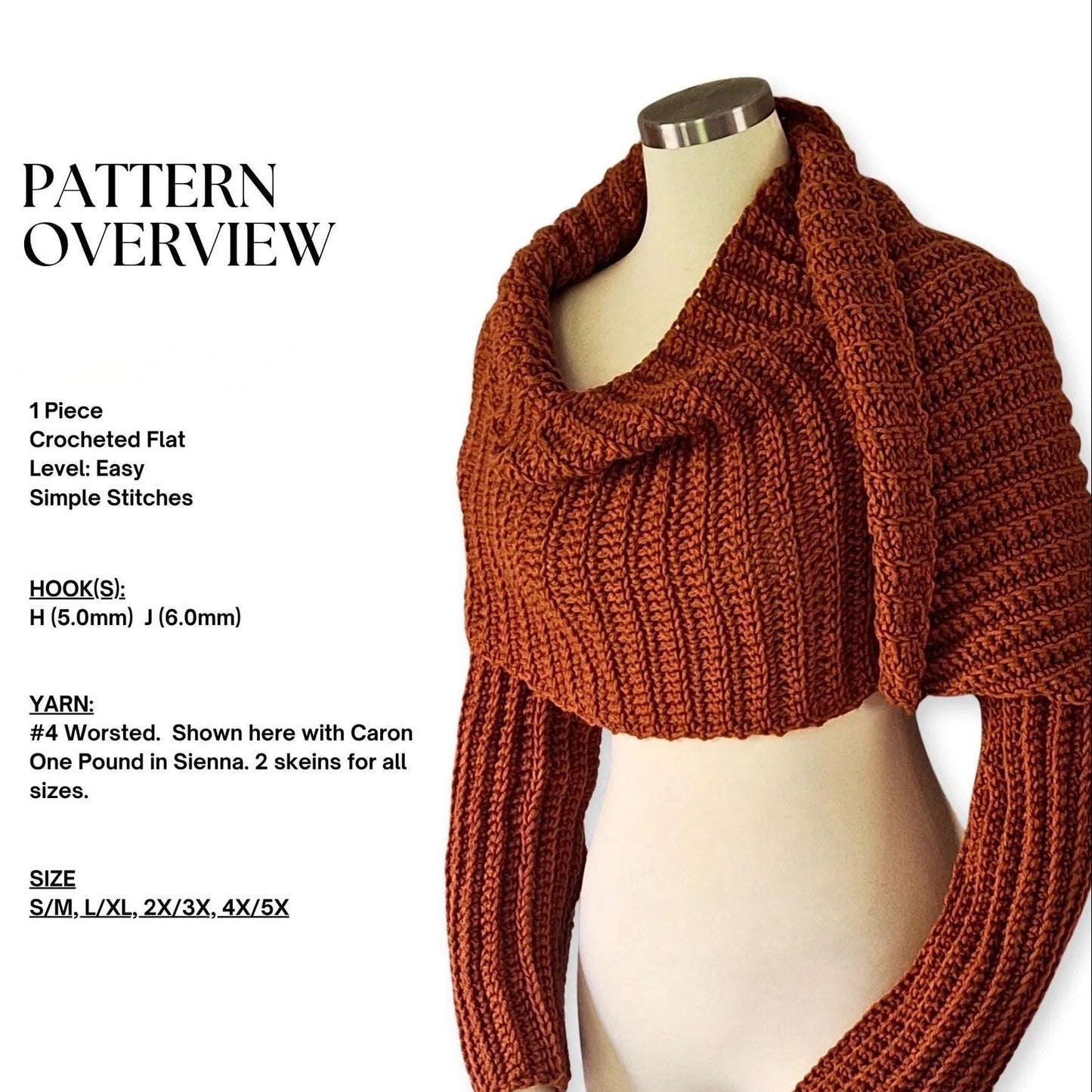 Sweater Scarf Crochet Pattern