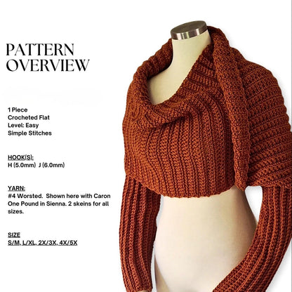 Sweater Scarf Crochet Pattern