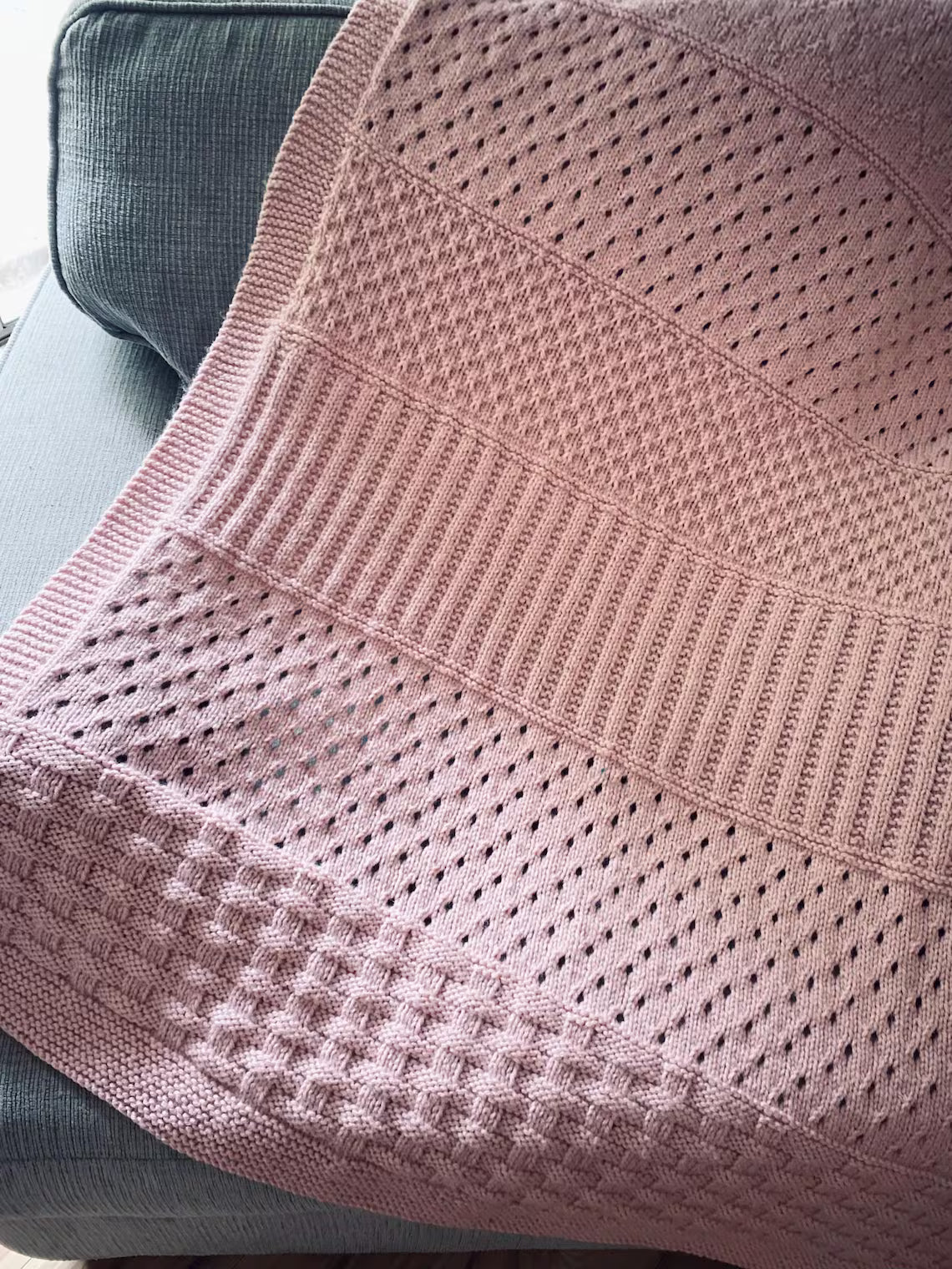 Strawberry Fields Baby Blanket Knitting Pattern