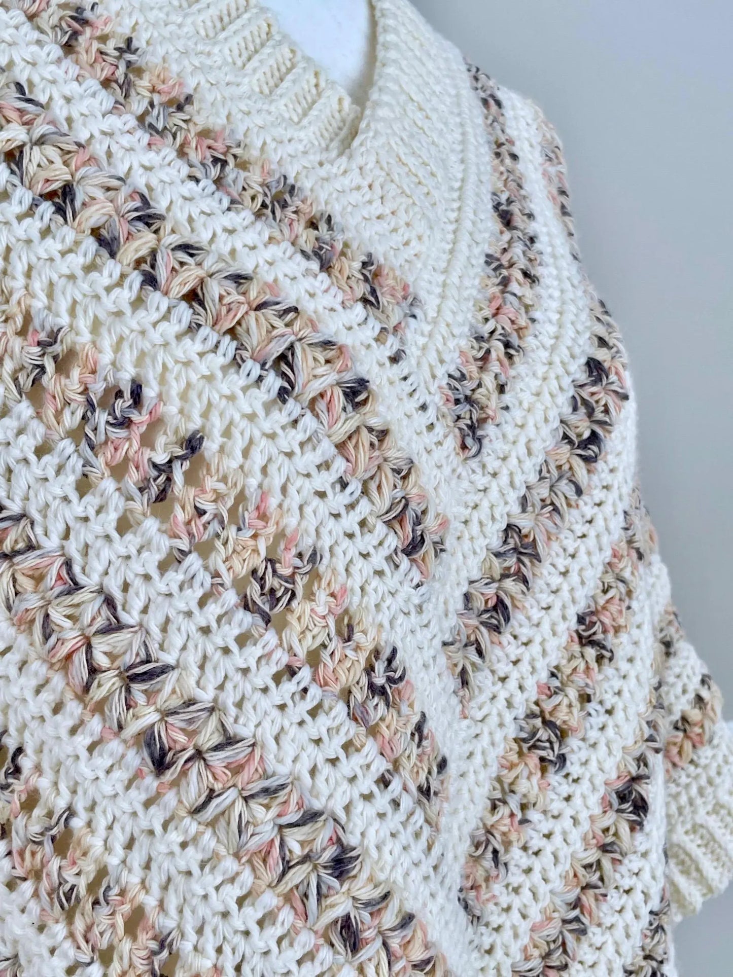 Striped Poncho Crochet Pattern