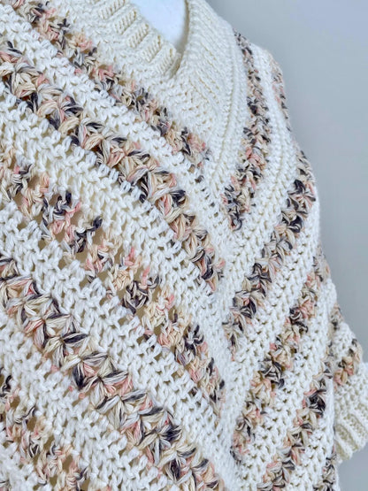 Striped Poncho Crochet Pattern