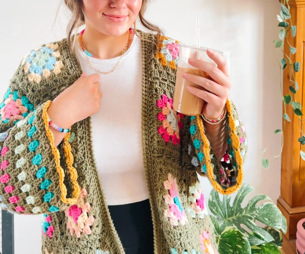 June Granny Square Cardigan Crochet Pattern