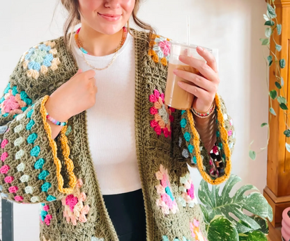 June Granny Square Cardigan Crochet Pattern