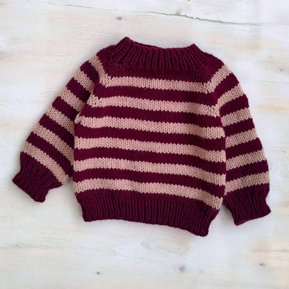 Seamless Top-Down Baby Raglan Sweater Knitting Pattern