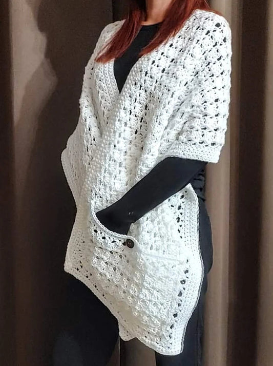 Serenity Lace Pocket Shawl Crochet Pattern