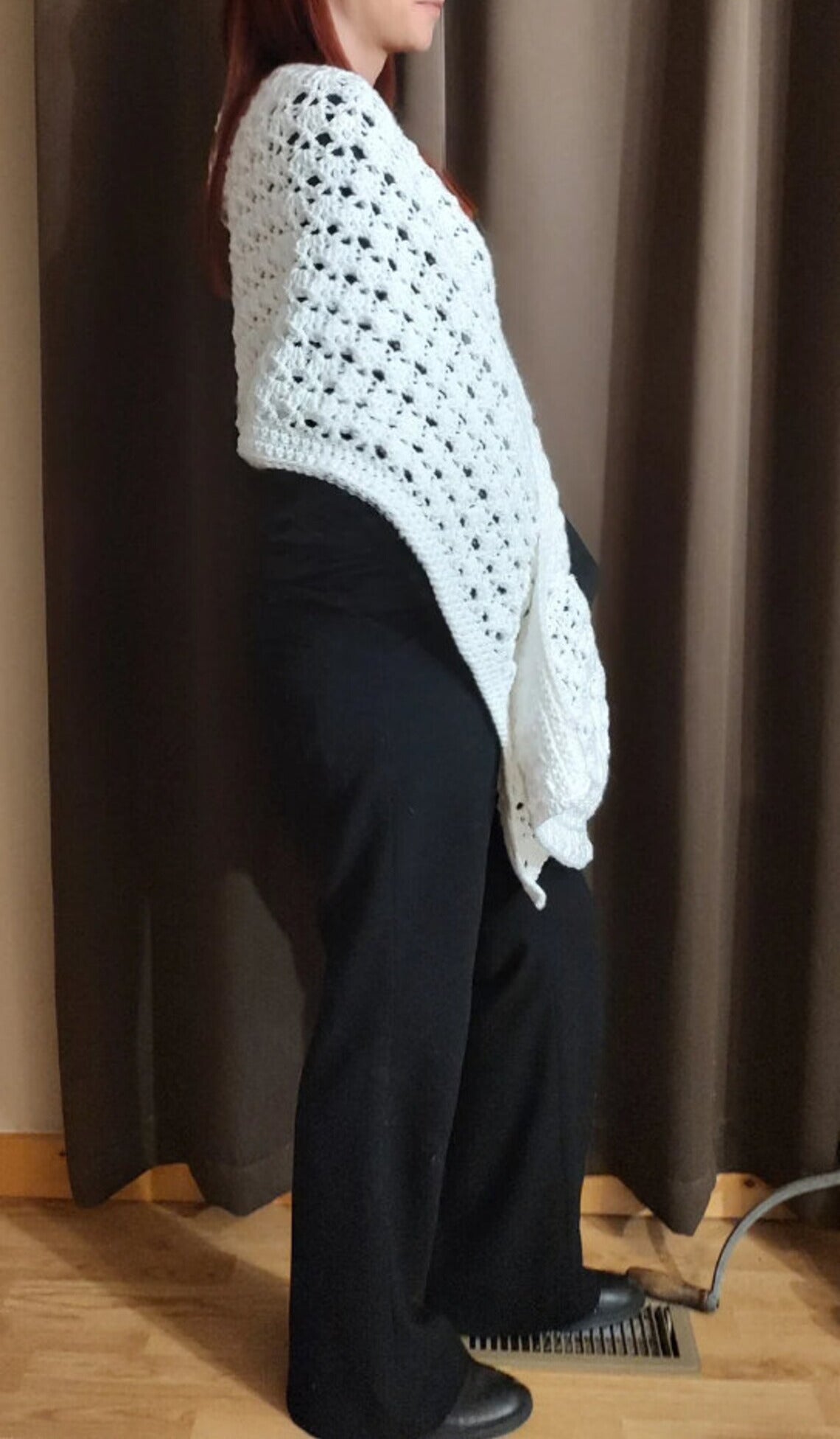 Serenity Lace Pocket Shawl Crochet Pattern