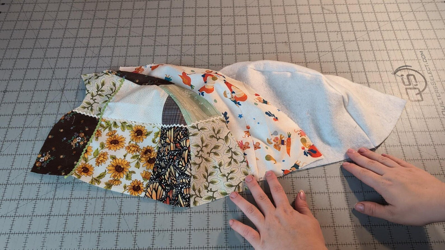 Slouchy Patchwork Hat Sewing Pattern