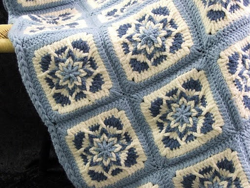 Star Motifs Afghan Crochet Pattern