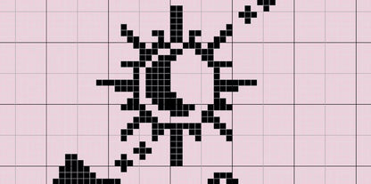 Sun and Moon Cat Crochet Tapestry Pattern