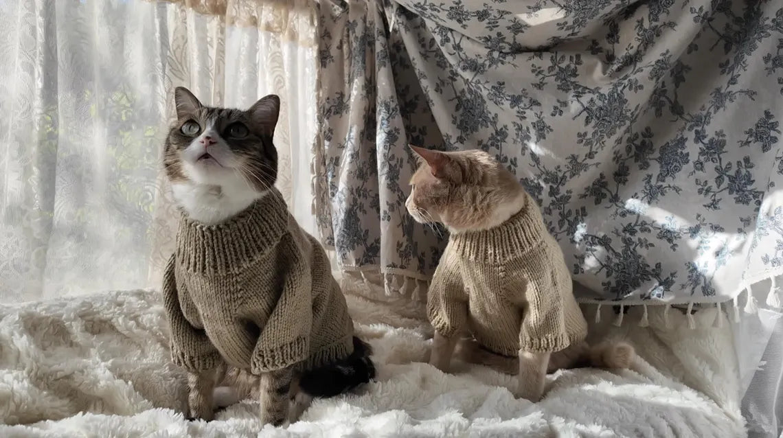 Basic Knit Sweater Pattern for Cats
