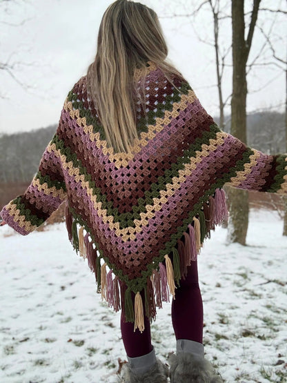 Top Down Poncho Sweater Crochet Pattern
