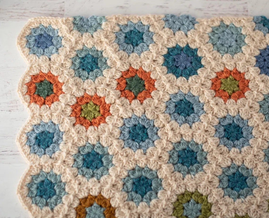 Granny Hexagon Temperature Blanket Crochet Pattern